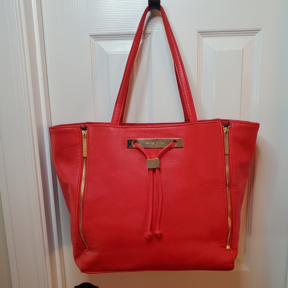 Olivia + Joy Red Tote with Gold Accents - Picture 3 of 11